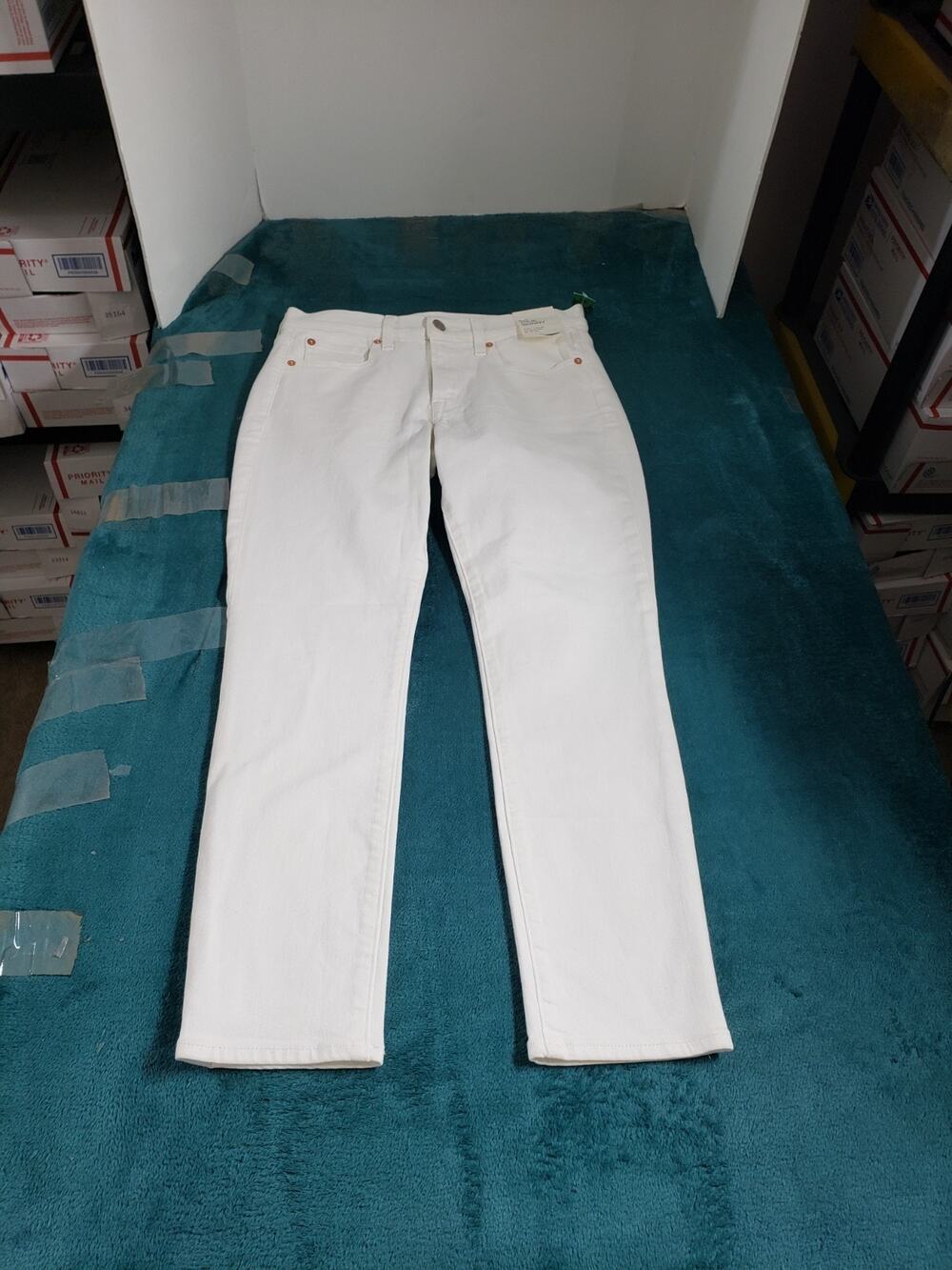 Gap Jeans Size 6 Womens White Pants Demin Ladies Mid Rise True Skinny NWT